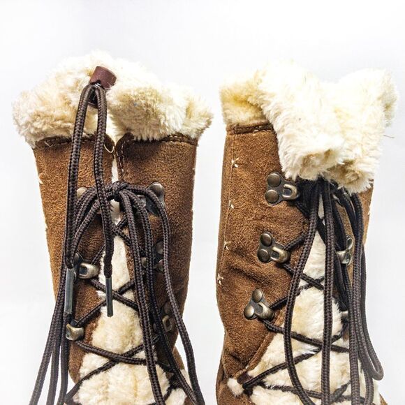 Itasca Faux Suede Winter Lace Up Boots Sz 10 - Picture 9 of 12